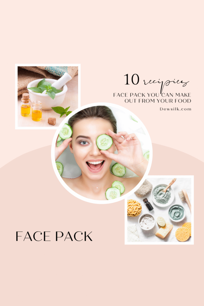 Homemade face pack for glowing skin in summer