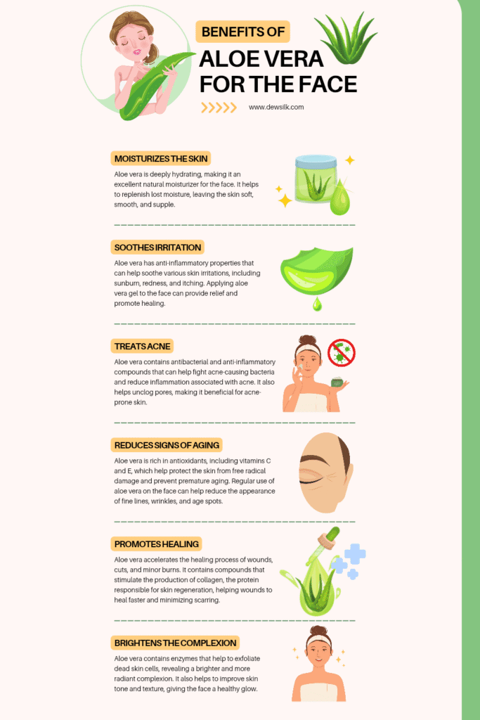 Benefits of applying Aloe Vera on face overnight 
